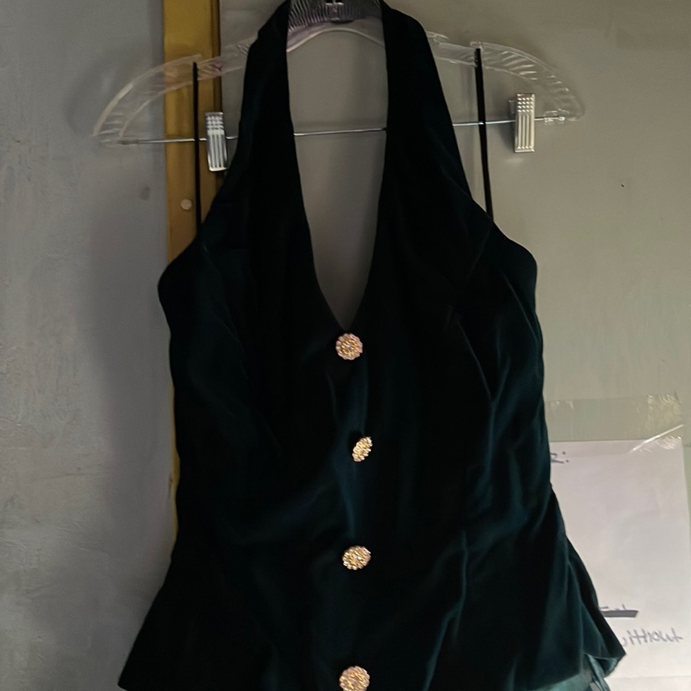Evergreen evening gown